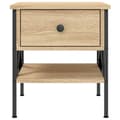 Miniatyrbillede 6 af 11: Sengebord 40x42x45 cm konstrueret træ sonoma-eg - Sengebord - Sengeborde - Home & Living