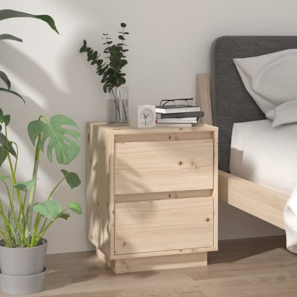Sengeborde 2 stk. 40x35x50 cm massivt fyrretræ - Sengebord - Sengeborde - Home & Living
