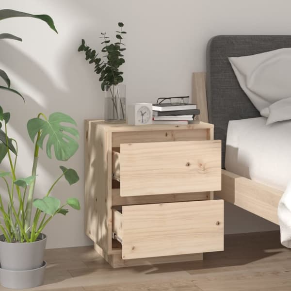 Sengeborde 2 stk. 40x35x50 cm massivt fyrretræ - Sengebord - Sengeborde - Home & Living