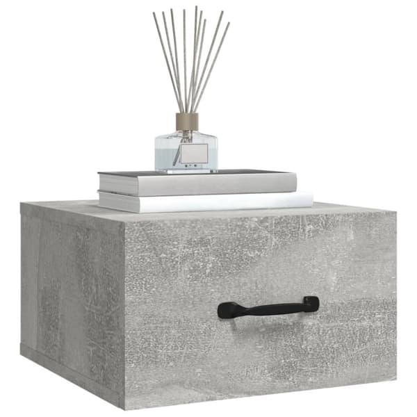 Väggmonterade sängbord 2 st betonggrå 35x35x20 cm - Sängbord - Nattduksbord - Home & Living