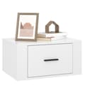 Pikkukuva 5 / 11: Seinäkiinnitettävät yöpöydät 2 kpl korkeak. Valk. 50x36x25 cm - Seinäkiinnitettävä Yöpöytä - Seinäkiinnitettävät Yöpöydät - Home & Living