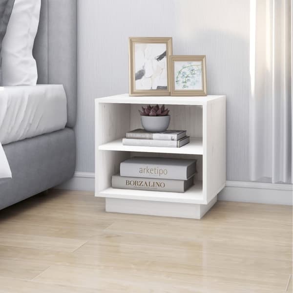 Sängbord 2 st vit 40x34x40 cm massiv furu - Sängskåp - Sidobord - Home & Living