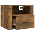 Pikkukuva 8 / 11: Seinäkiinnitettävät yöpöydät 2 kpl savutammi 50x36x40 cm - Seinäkiinnitettävä Yöpöytä - Seinäkiinnitettävät Yöpöydät - Home & Living