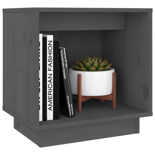 Sengeborde 2 stk. 40x30x40 cm massivt fyrretræ grå - Sengebord - Sengeborde - Home & Living