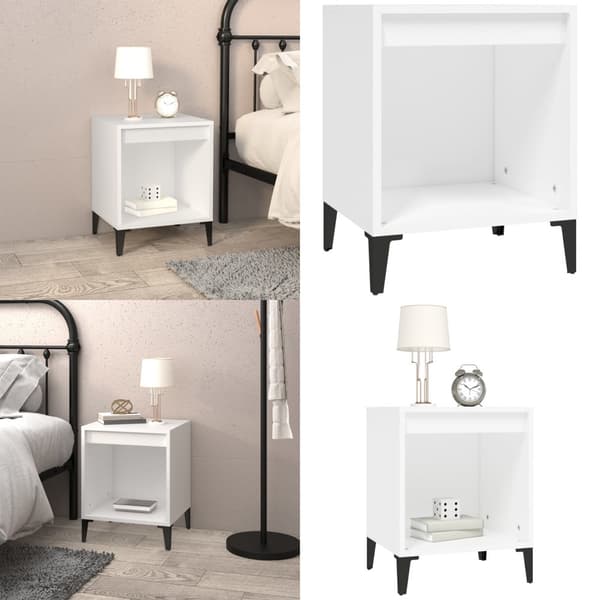 Sengebord 40x35x50 cm hvid - Sengebord - Sengeborde - Home & Living