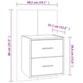 Pikkukuva 9 / 9: Seinäkiinnitettävä yöpöytä korkeakiilto valkoinen - Seinäkiinnitettävä Yöpöytä - Seinäkiinnitettävät Yöpöydät - Home & Living