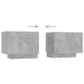 Pikkukuva 9 / 10: Yöpöytä betoninharmaa 100x35x40 cm tekninen puu - Yöpöytä - Yöpöydät - Home & Living