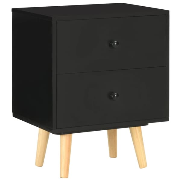 Yöpöydät 2 kpl musta 40x30x50 cm täysi mänty - Yöpöytä - Yöpöydät - Home & Living