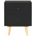 Pikkukuva 5 / 11: Yöpöydät 2 kpl musta 40x30x50 cm täysi mänty - Yöpöytä - Yöpöydät - Home & Living