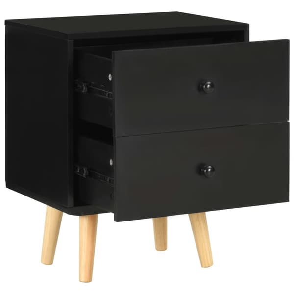 Yöpöydät 2 kpl musta 40x30x50 cm täysi mänty - Yöpöytä - Yöpöydät - Home & Living