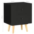 Pikkukuva 11 / 11: Yöpöydät 2 kpl musta 40x30x50 cm täysi mänty - Yöpöytä - Yöpöydät - Home & Living