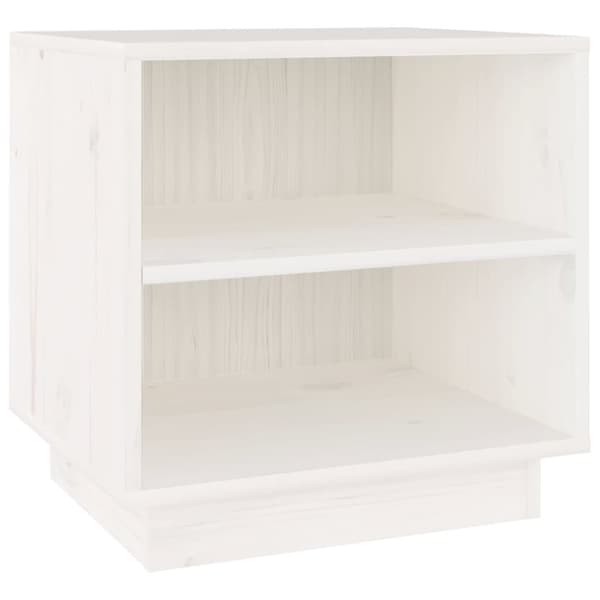Sengebord 40x34x40 cm massivt fyrretræ hvid - Sengebord - Sengeborde - Home & Living