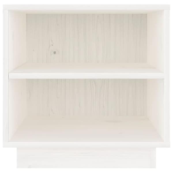 Sengebord 40x34x40 cm massivt fyrretræ hvid - Sengebord - Sengeborde - Home & Living