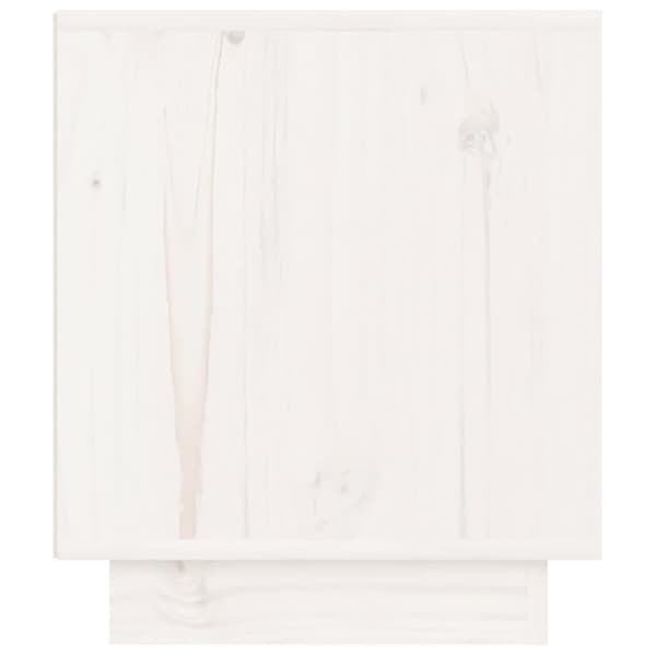 Sengebord 40x34x40 cm massivt fyrretræ hvid - Sengebord - Sengeborde - Home & Living