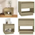 Miniatyrbillede 1 af 8: Sengebord 45x34x44 cm konstrueret træ sonoma-eg - Sengeskab - Sengeskabe - Home & Living