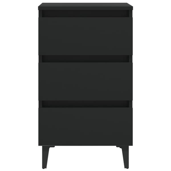 Sängbord med metallben svart 40x35x69 cm - Sängskåp - Sängbord - Home & Living
