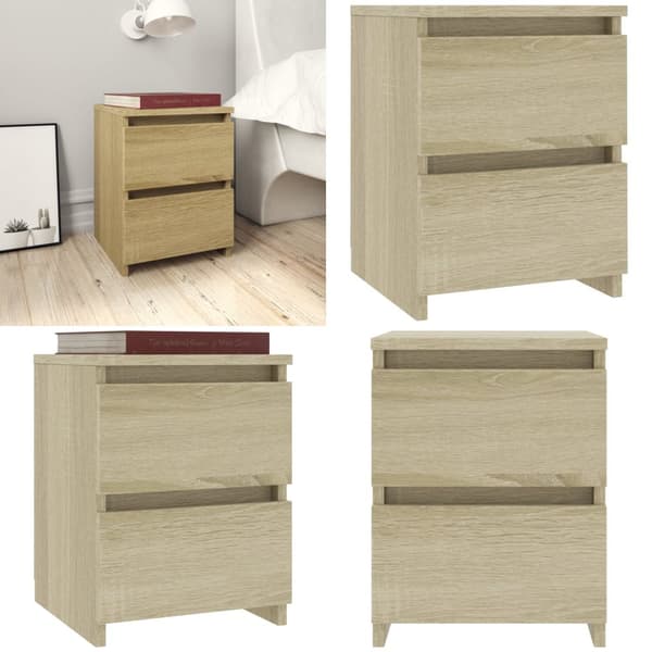 Sängbord sonoma ek 30x30x40 cm konstruerat trä - Sängbord - Säng Bord - Home & Living