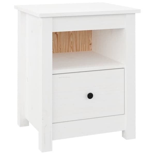 Sängbord 2 st vit 40x35x49 cm massiv furu - Sängbord - Nattduksbord - Home & Living