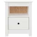 Miniatyrbild 7 av 11: Sängbord 2 st vit 40x35x49 cm massiv furu - Sängbord - Nattduksbord - Home & Living