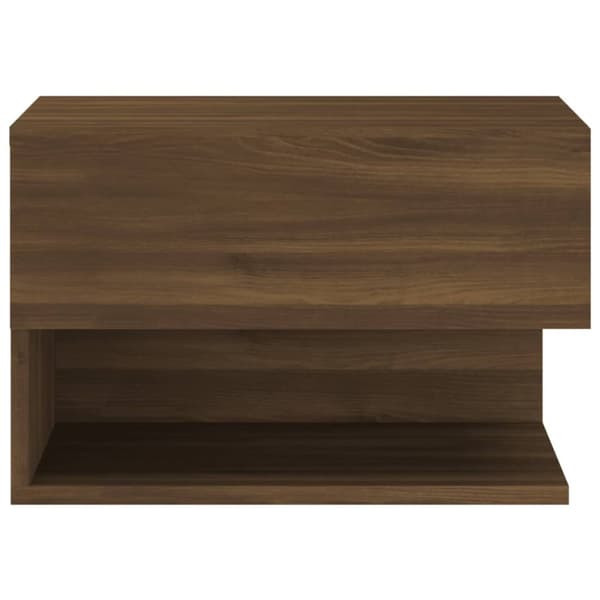 Väggmonterat sängbord brun ek - Sängbord - Nattduksbord - Home & Living