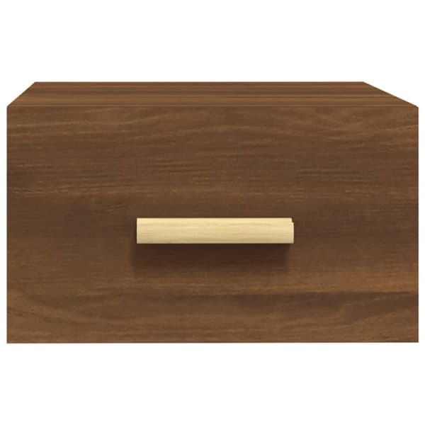 Väggmonterat sängbord brun ek 35x35x20 cm - Sängbord - Nattduksbord - Home & Living