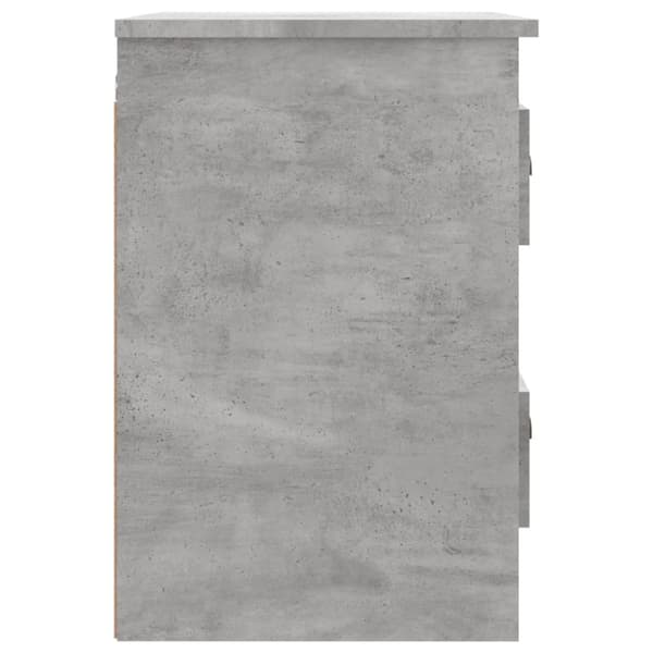 Seinäkiinnitettävät yöpöydät 2 kpl betoninharmaa 41,5x36x53 cm - Yöpöytä - Yöpöytä Seinään - Home & Living