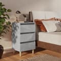Pikkukuva 2 / 11: Yöpöydät täyspuiset jalat 2 kpl betoninharmaa 40x35x69 cm - Yöpöytä - Yöpöydät - Home & Living