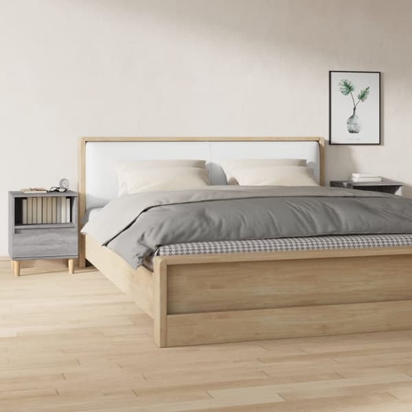 Sengeborde 2 stk. 40x35x50 cm grå sonoma - Sengebord - Sengeborde - Home & Living