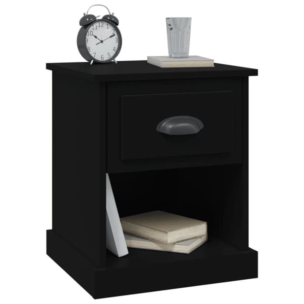 Sengeborde 2 stk. 39x39x47,5 cm konstrueret træ sort - Sengebord - Sengeborde - Home & Living