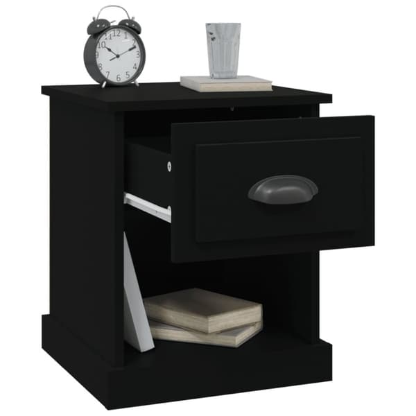 Sengeborde 2 stk. 39x39x47,5 cm konstrueret træ sort - Sengebord - Sengeborde - Home & Living