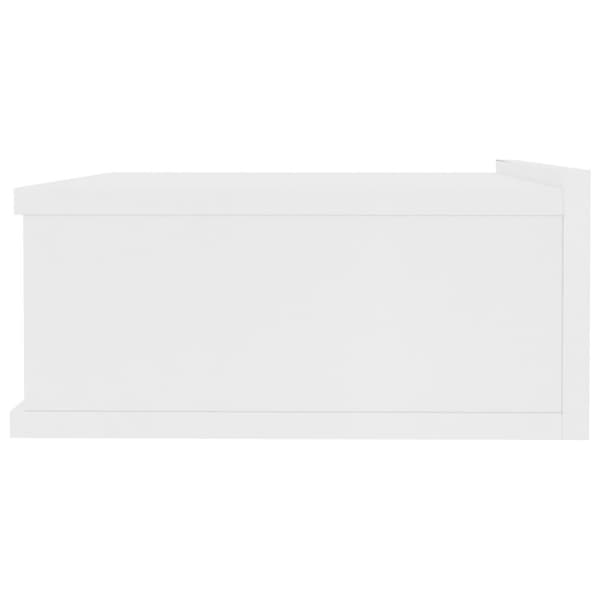 Svävande sängbord vit 40x30x15 cm konstruerat trä - Svävande Sängbord - Svävande Bord - Home & Living