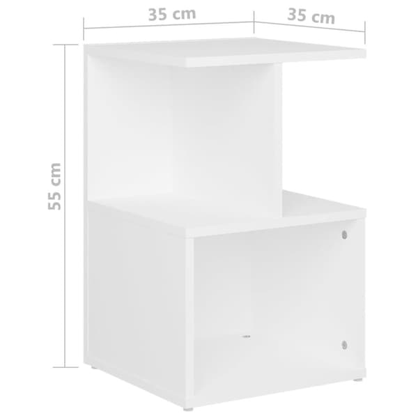 Sengeskab 35x35x55 cm spånplade hvid - Sengeskab - Sengeskabe - Home & Living