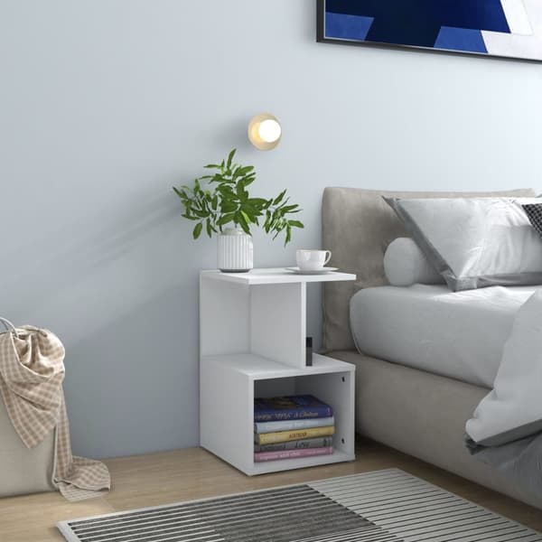 Sengeskab 35x35x55 cm spånplade hvid - Sengeskab - Sengeskabe - Home & Living