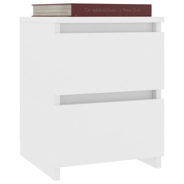Sengebord 30x30x40 cm konstrueret træ hvid - Sengebord - Sengeborde - Home & Living