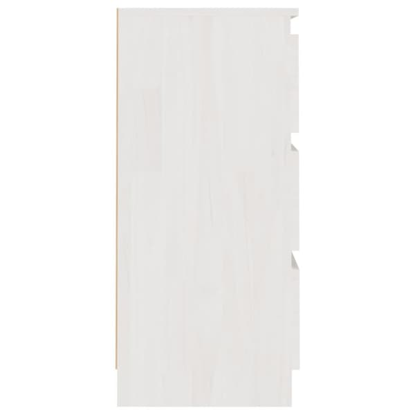 Sengeskab 40x29,5x64 cm massivt fyrretræ hvid - Sengebord - Sengeborde - Home & Living