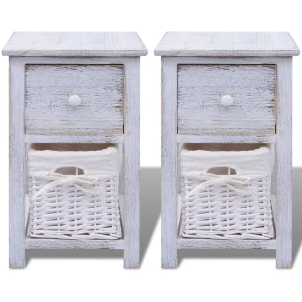 Sengeskabe i træ 2 stk. Hvid - Skab - Skabe - Home & Living