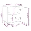Miniatyrbild 11 av 11: Sängbord 2 st svart 40x34x45 cm massivt furuträ - Sängbord - Nattduksbord - Home & Living