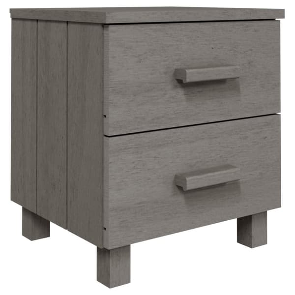 Yöpöydät HAMAR 2 kpl vaaleanharmaa 40x35x44,5 cm täysi puu - Yöpöytä - Yöpöydät - Home & Living