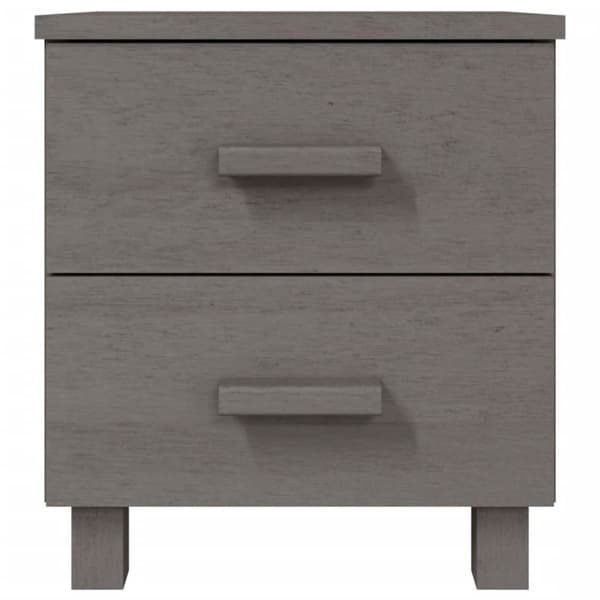 Yöpöydät HAMAR 2 kpl vaaleanharmaa 40x35x44,5 cm täysi puu - Yöpöytä - Yöpöydät - Home & Living
