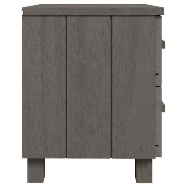Yöpöydät HAMAR 2 kpl vaaleanharmaa 40x35x44,5 cm täysi puu - Yöpöytä - Yöpöydät - Home & Living