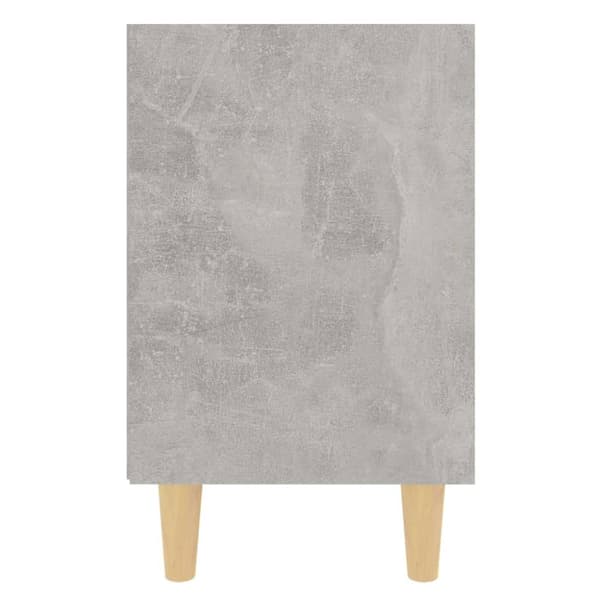 Sängbord med ben i massivt trä betonggrå 40x30x50 cm - Sängskåp - Sängbord - Home & Living