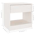 Miniatyrbillede 10 af 10: Sengeborde 2 stk. 40x31x40 cm massivt fyrretræ hvid - Sengeskab - Sengeskabe - Home & Living