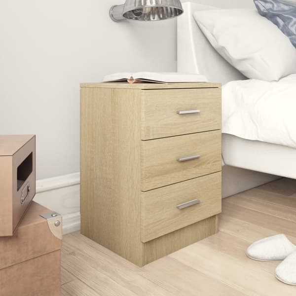 Sängbord sonoma ek 38x35x56 cm konstruerat trä - Sängbord - Säng Bord - Home & Living