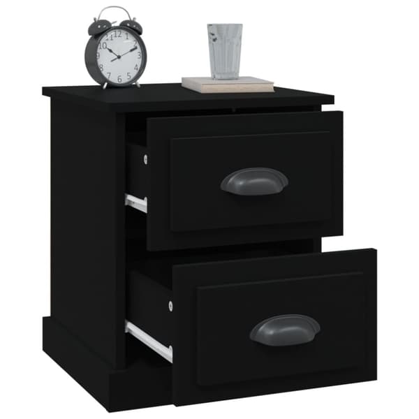 Sängbord 2 st svart 39x39x47,5 cm konstruerat trä - Sängbord - Nattduksbord - Home & Living
