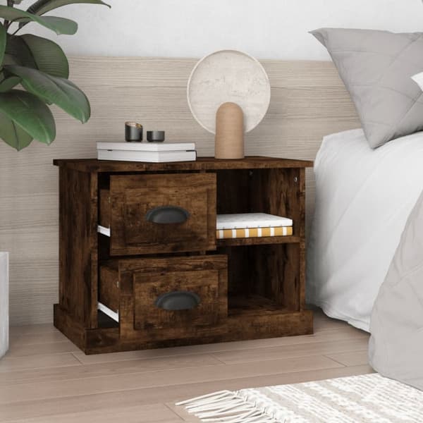 Yöpöytä savutammi 60x35,5x45 cm - Yöpöytä - Yöpöydät - Home & Living