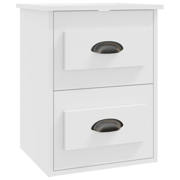Väggmonterade sängbord vit 41,5x36x53cm - Sängbord - Nattduksbord - Home & Living
