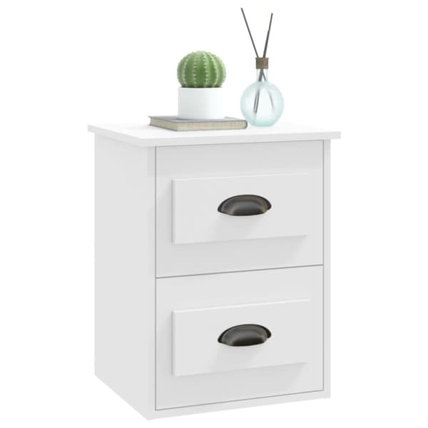 Väggmonterade sängbord vit 41,5x36x53cm - Sängbord - Nattduksbord - Home & Living