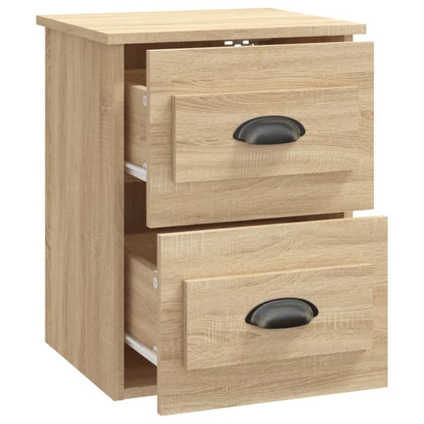 Væghængte sengeborde 2 stk. 41,5x36x53 cm sonoma-eg - Væghængt Sengebord - Væghængte Sengeborde - Home & Living