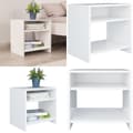 Miniatyrbillede 1 af 7: Sengebord 40x30x40 cm konstrueret træ hvid - Sengebord - Sengeborde - Home & Living