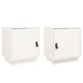 Miniatyrbillede 3 af 11: Sengeborde 2 stk. 40x34x45 cm massivt fyrretræ hvid - Sengebord - Sengeborde - Home & Living